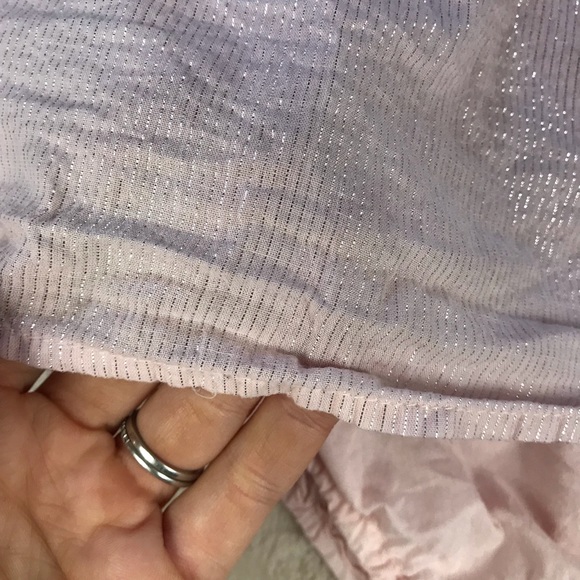 Baby Gap Pink Summer Romper Silver Stripes Size 12-18 Months - Picture 3 of 6